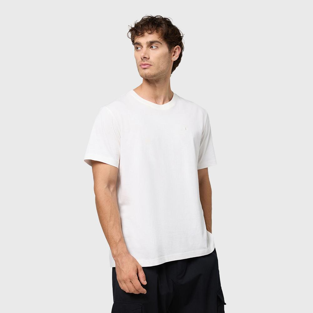 Tričko Champion Tonal Logo Crewneck 220278-WW036 - biele