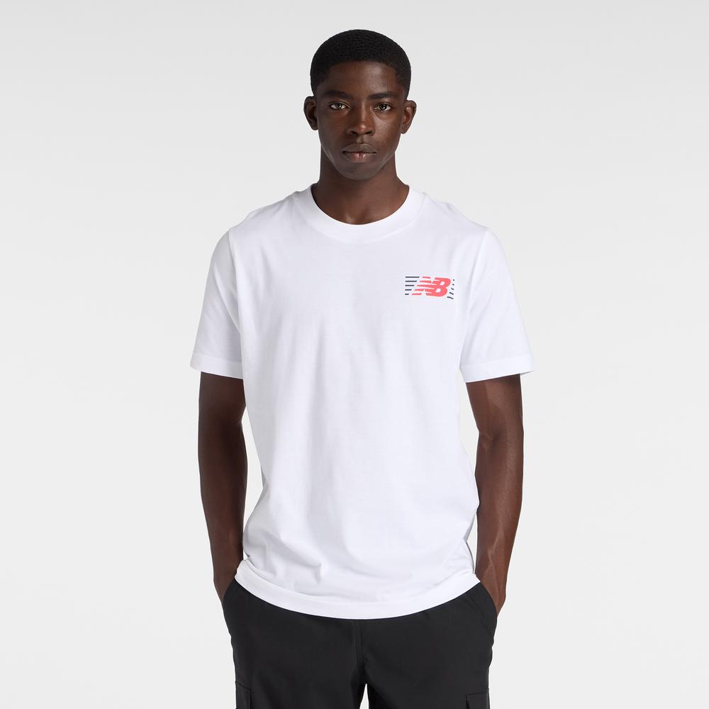 Pánske tričko New Balance MT6179UMWT - biele