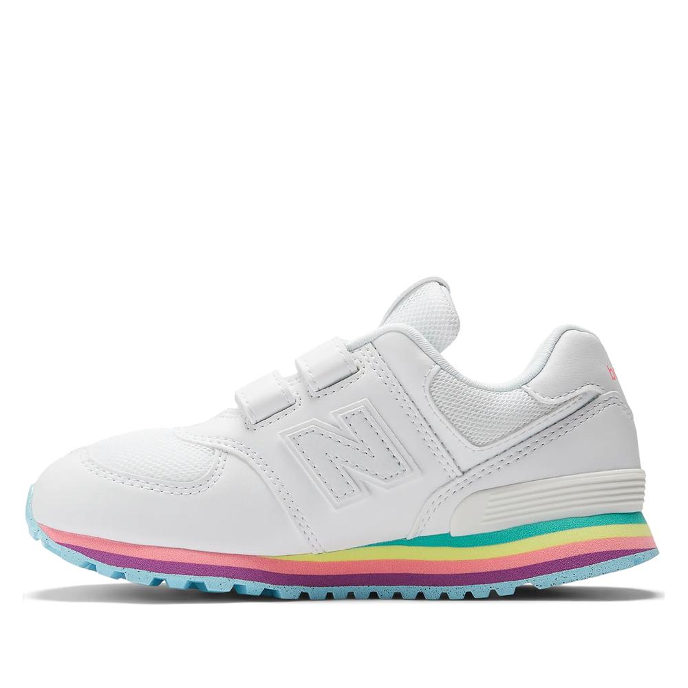 Detské topánky New Balance PV574KIJ - biele