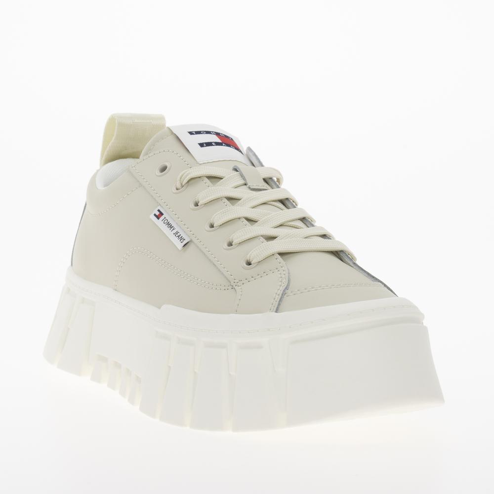 Topánky Tommy Jeans Vulc Flatform LC Leather EN0EN02610-ACG - béžové