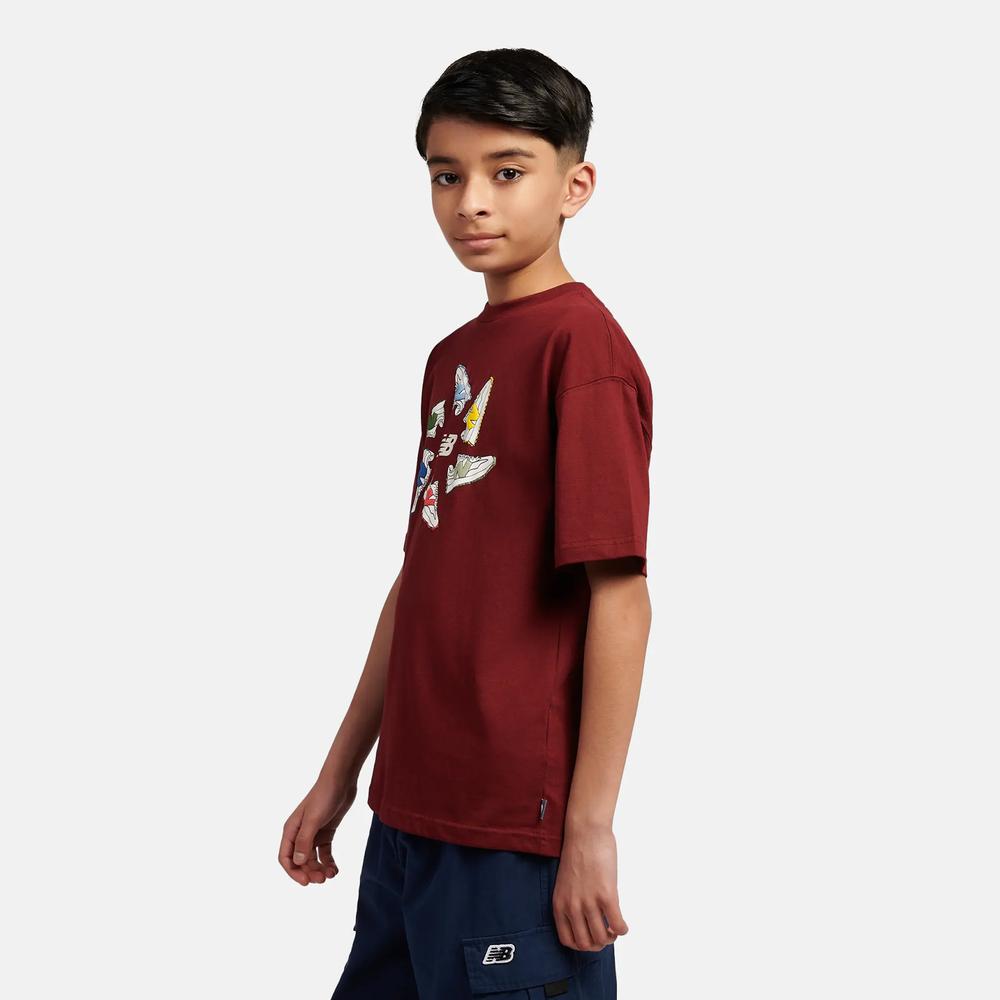 Tričko detské New Balance LAKB0340MHB - bordóvé