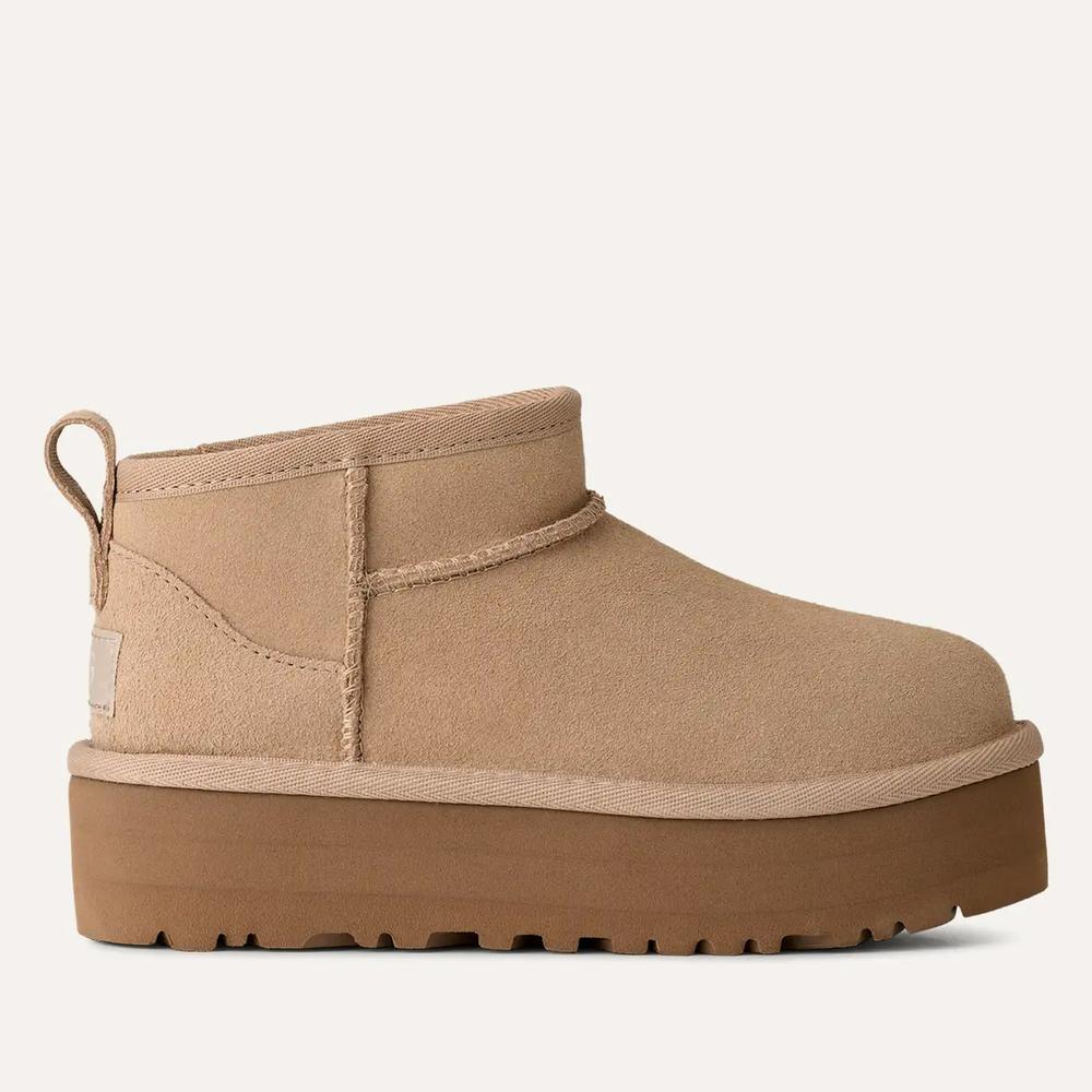 Detské topánky Ugg Classic Ultra Mini Platform 1157791K-SAN - béžové