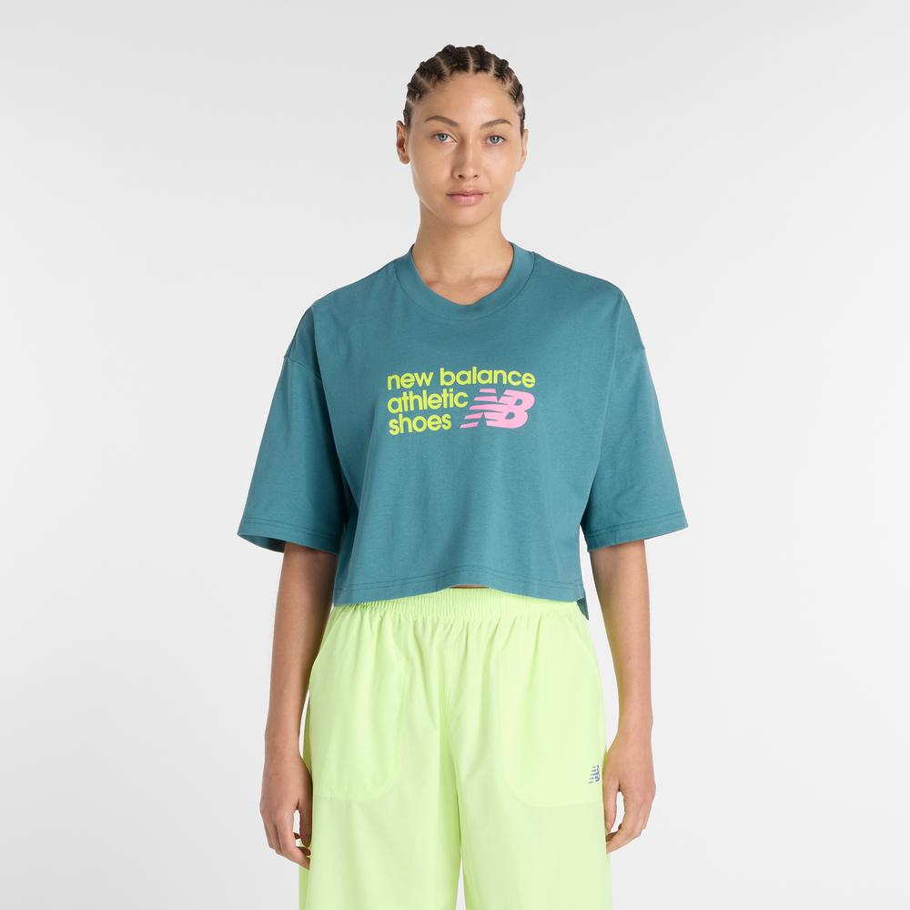 Dámske tričko New Balance WT51908AAZ - modré