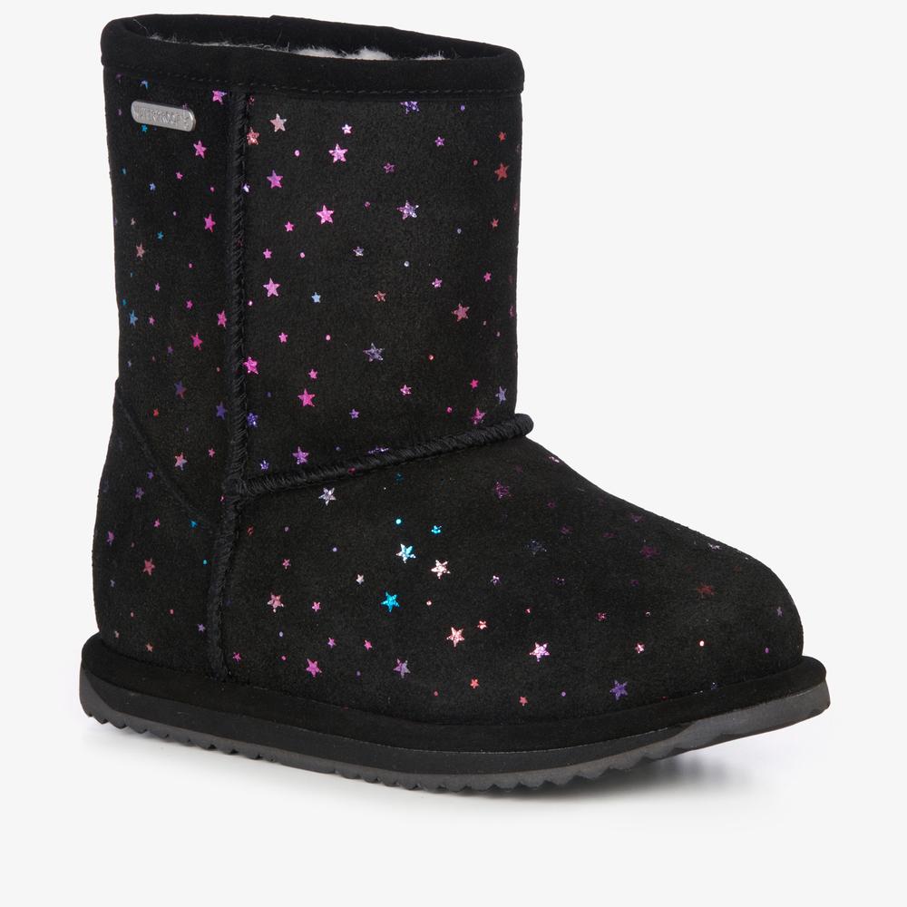 Detské topánky Emu Australia Sparkle Brumby K13100BLAK - čierne