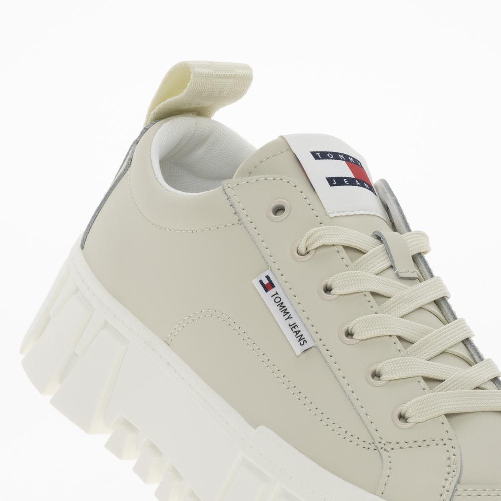 Topánky Tommy Jeans Vulc Flatform LC Leather EN0EN02610-ACG - béžové