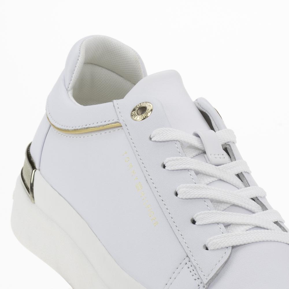 Topánky Tommy Hilfiger Lux Metallic Cupsole FW0FW07030-YBS - biele