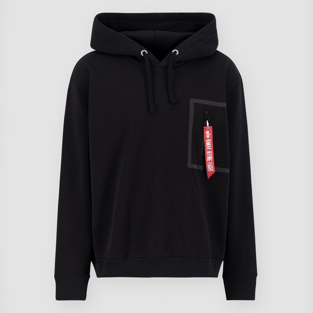 Blúza Alpha Industries Taped Pocket Hoody 13833203 - čierne