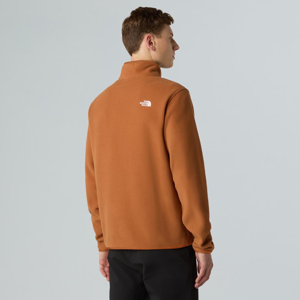 Blúza pánske The North Face Glacier 1/4 Zip Fleece 0A8D0QBOE1 - hnedé