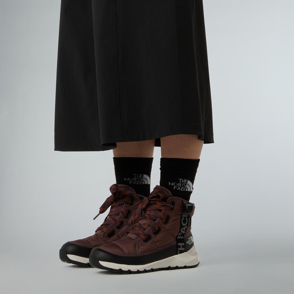 Dámská topánky The North Face Thermoball Luxe 0A817WC9R1 - bordóvé