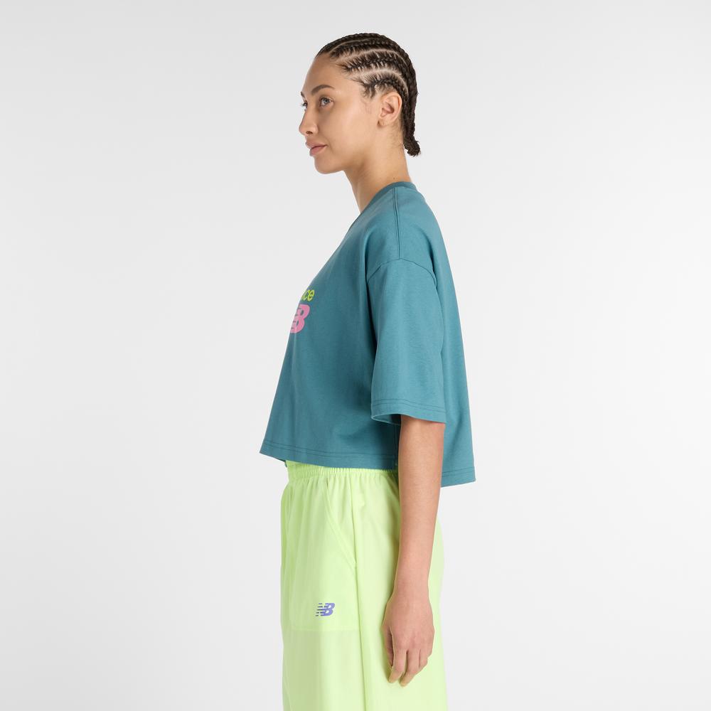 Dámske tričko New Balance WT51908AAZ - modré