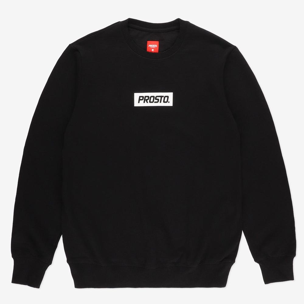 Blúza Prosto Klasyk Crewneck Bokz KL231MSWE1073 - čierne