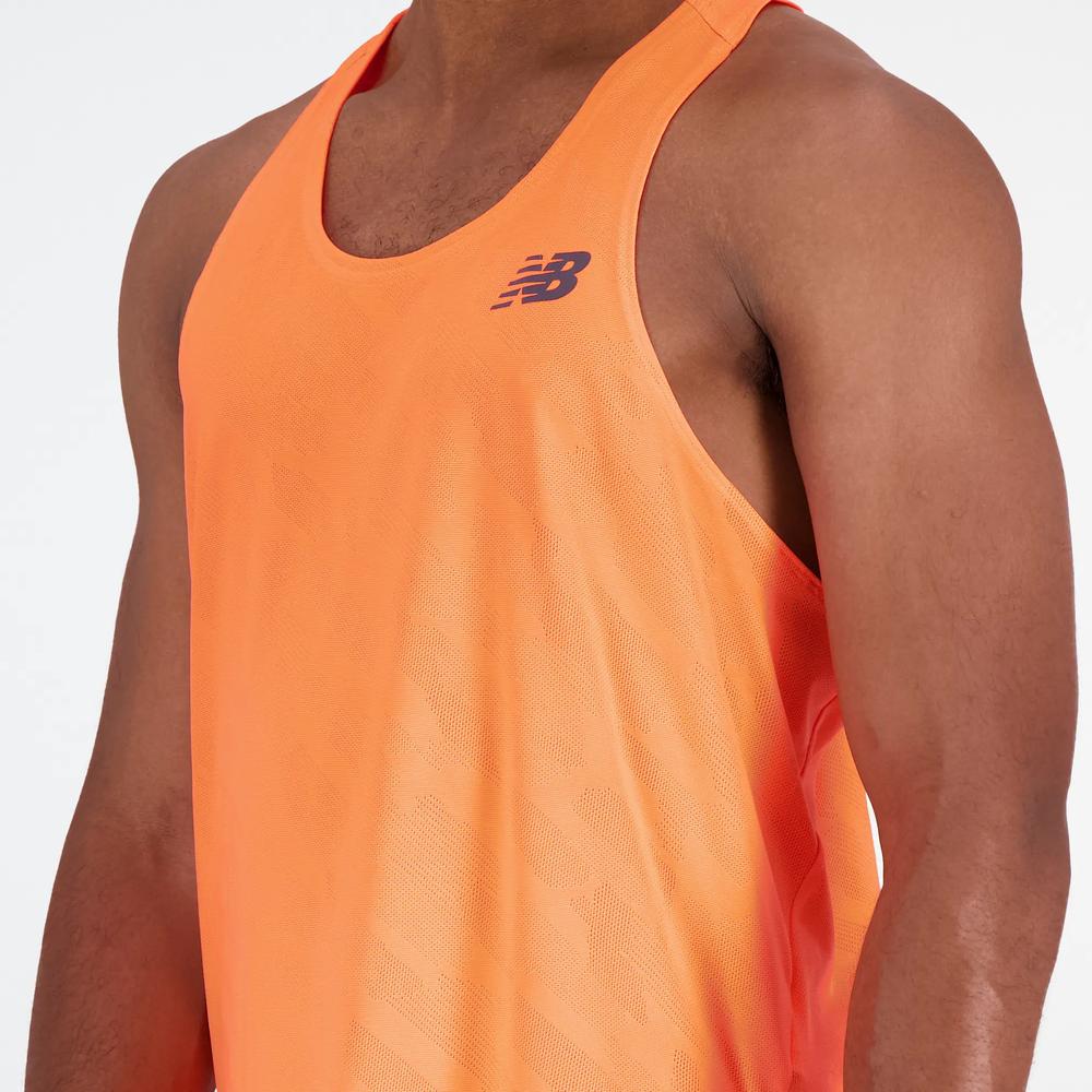 Pánske tričko New Balance MT23280NDF – pomarančové