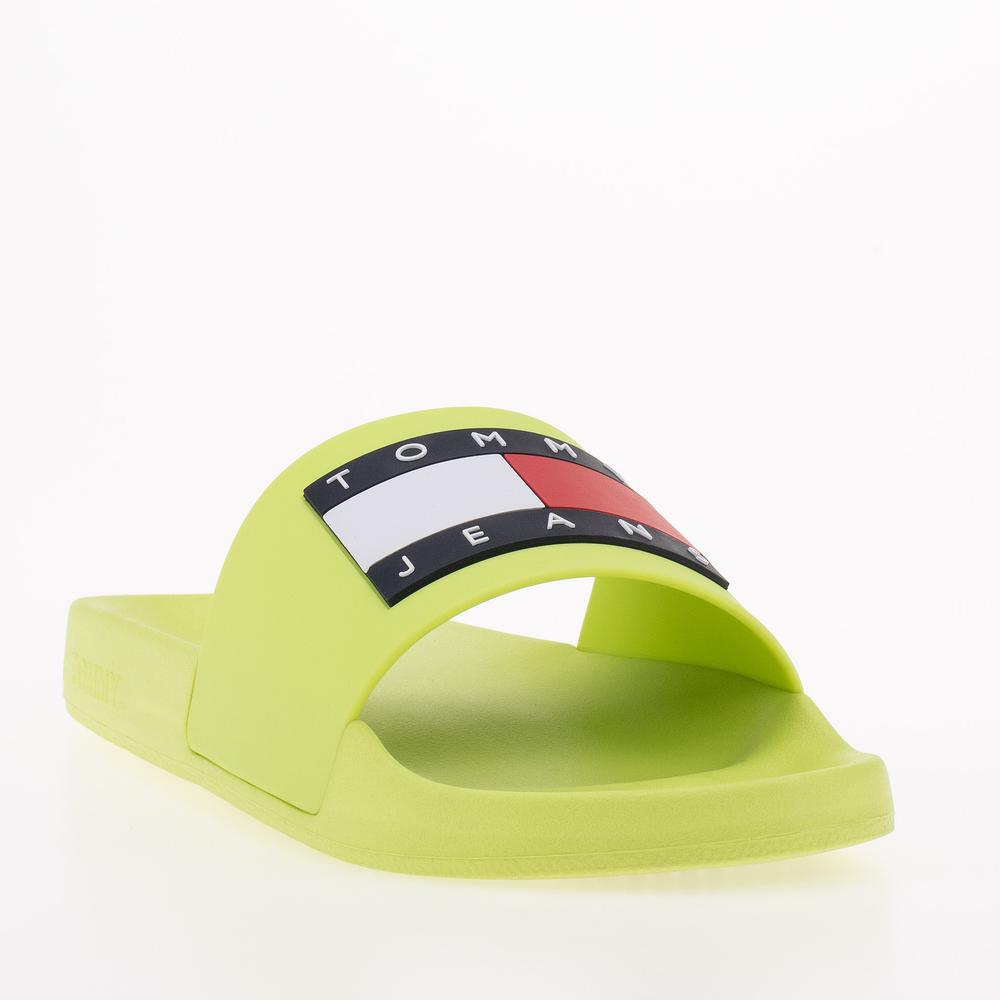 Klapky Tommy Jeans Flag Pool EN0EN02115-MSA - zelené