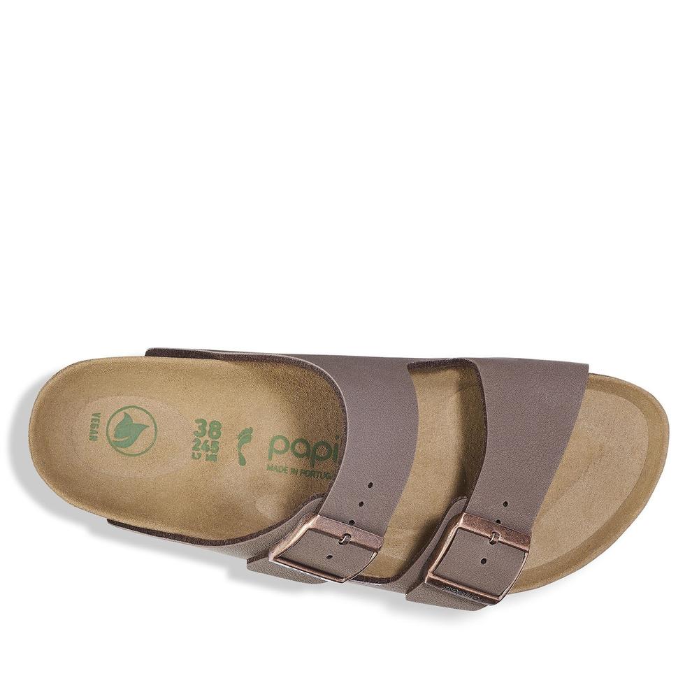 Dámske klapky Birkenstock Arizona PAP Flex Platform 1027417 - hnedé