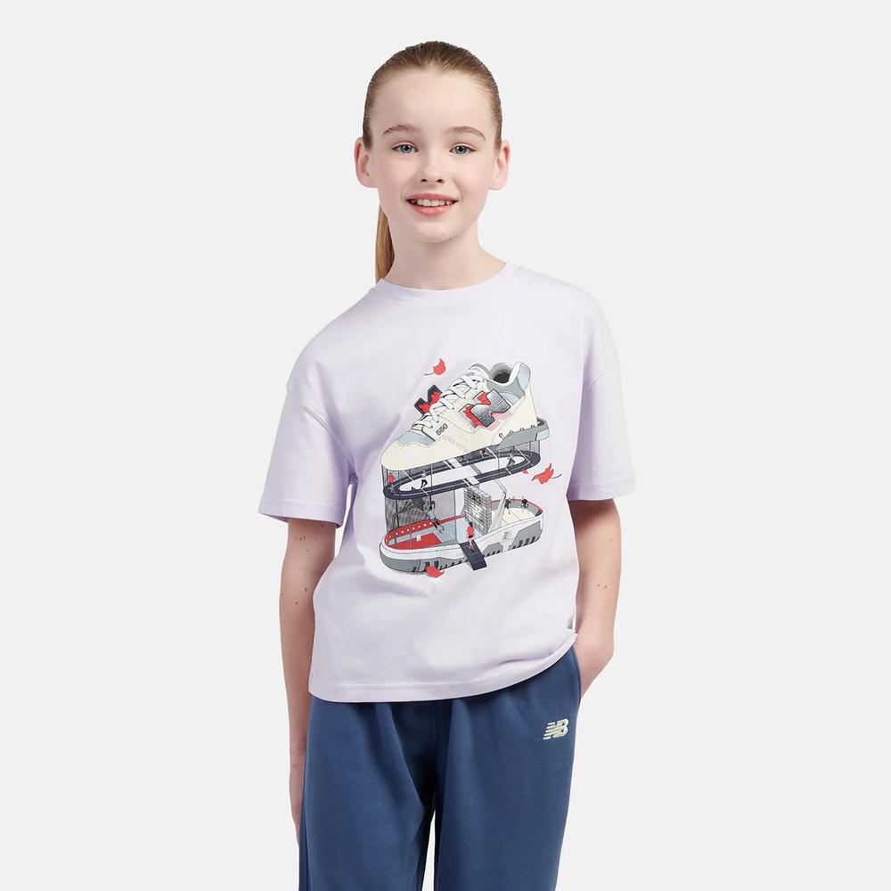 Tričko detské New Balance LAKG0117RIG - fialové