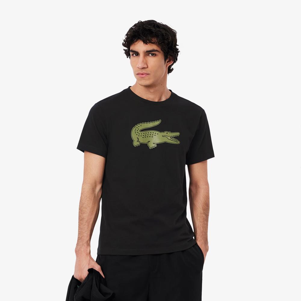 Tričko Lacoste Sport 3D Print Crocodile Breathable Jersey TH2042-I6Z - čierne