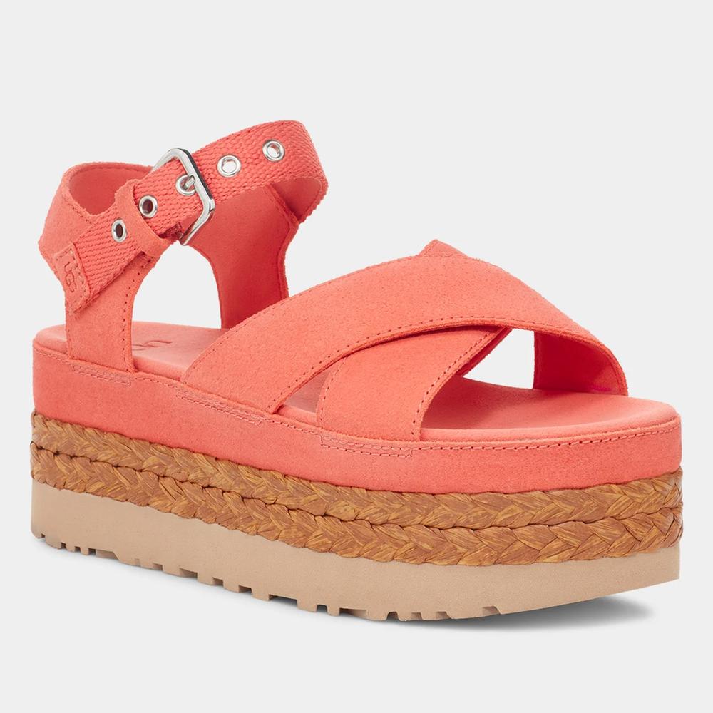 Sandále Ugg Aubrey Platform Sandal 1152711-VCRL - pomarančové