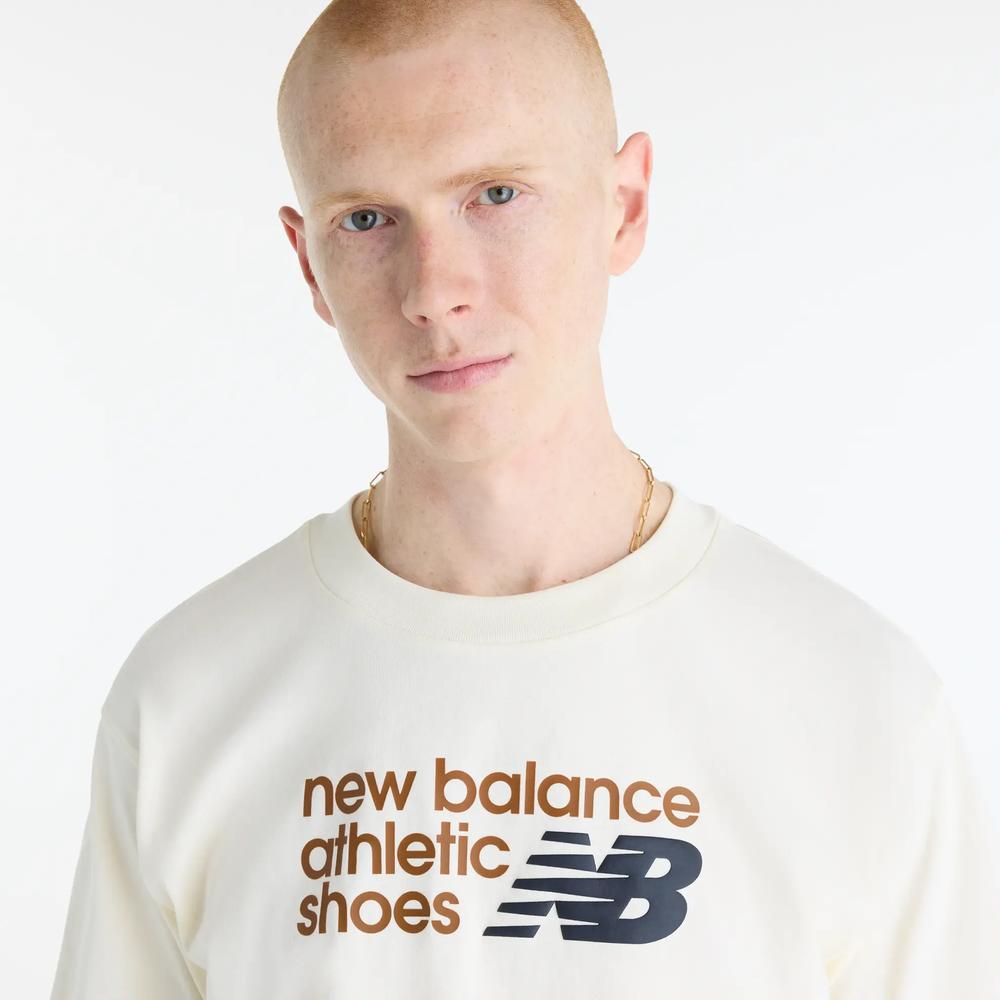 Pánske tričko New Balance MT51900AGA - béžové