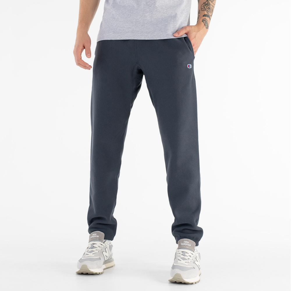Nohavice Champion Elasticated Cuffs Reverse Weave Joggers 216540-BS551 - tmavomodré
