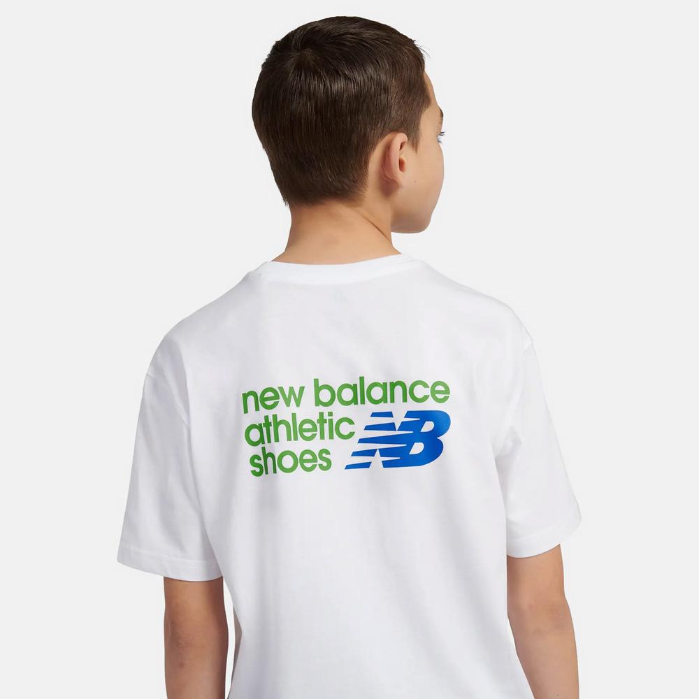 Detské tričko New Balance LAKB0295BWE - biele