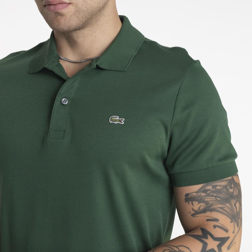 Tričko Lacoste Cotton Shirt Regular Fit DH2050-132 - zelené