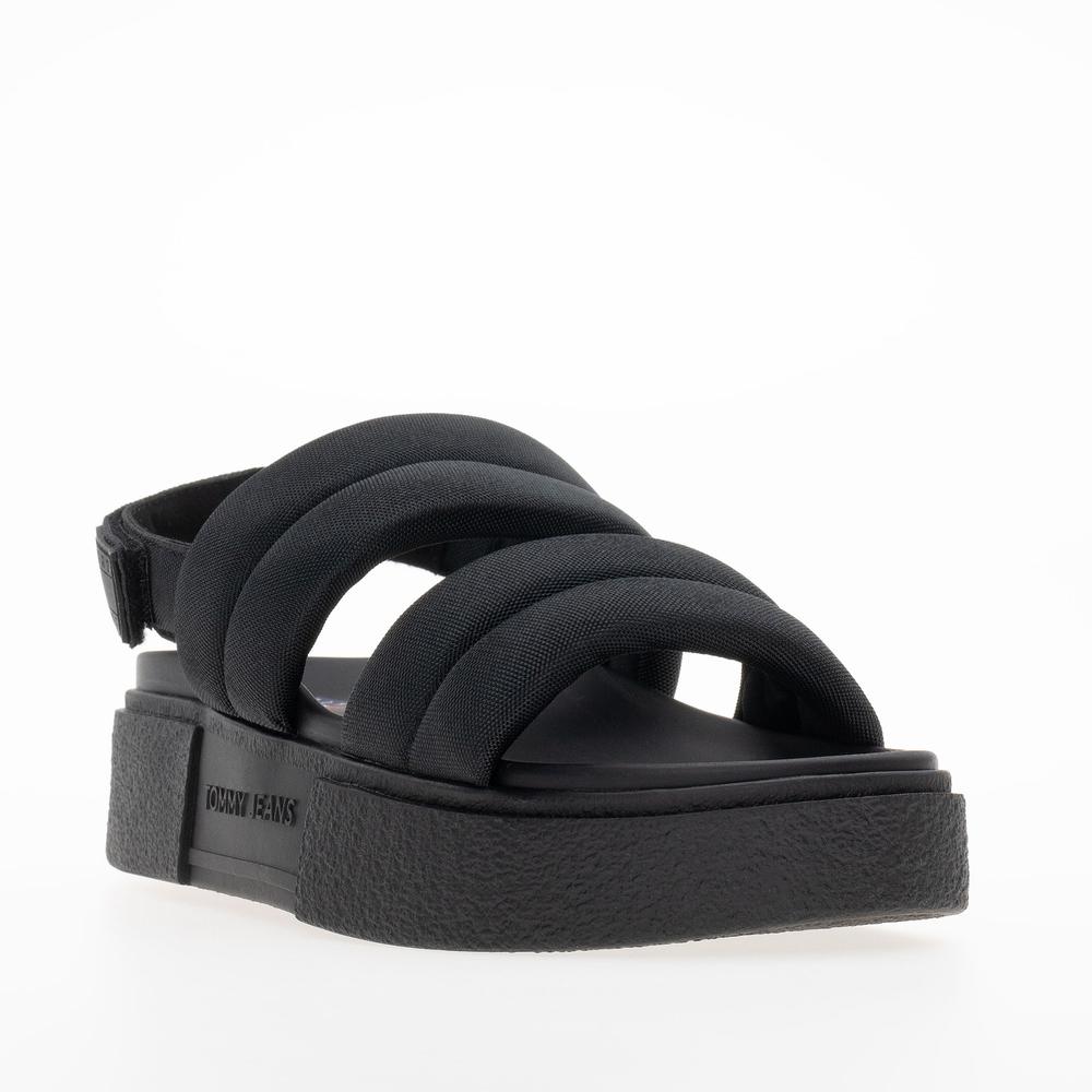 Klapky Tommy Jeans Flatform Sandal EN0EN02802-BDS - čierne