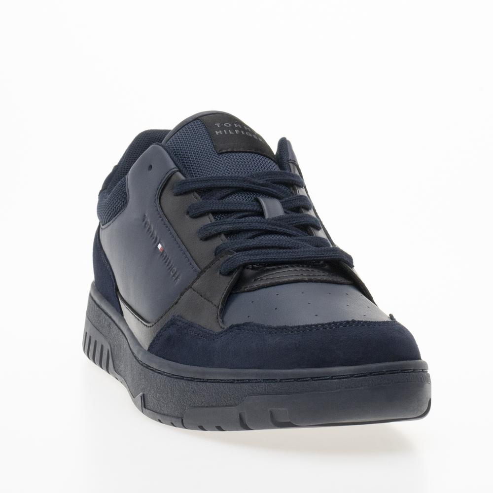 Topánky Tommy Hilfiger Basket Core Lth Mix Ess FM0FM05058-DW5 - tmavomodré