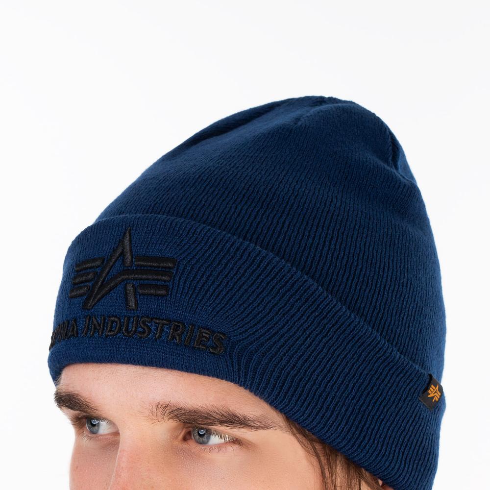 Čiapka Alpha Industries 3D Beanie 16891007 - modré