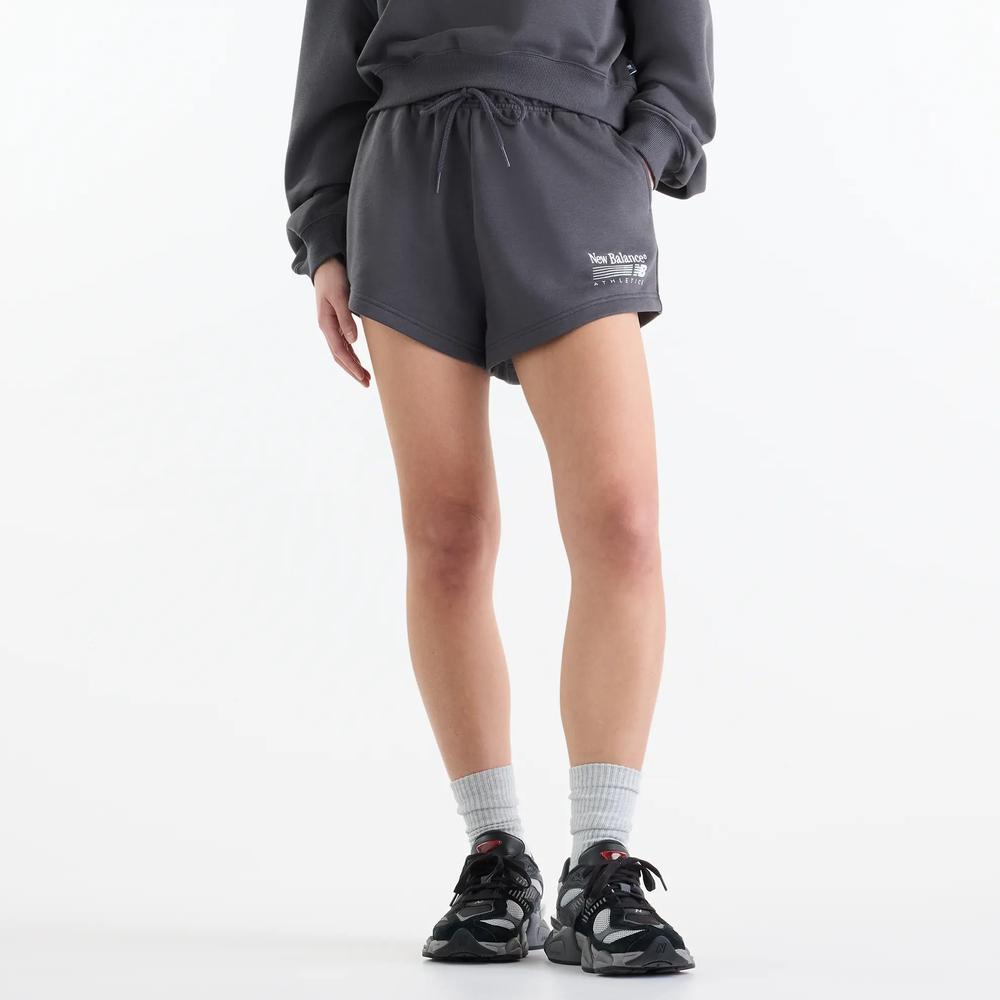 Dámske šortky New Balance Trackside WB62232JBLK - šedý