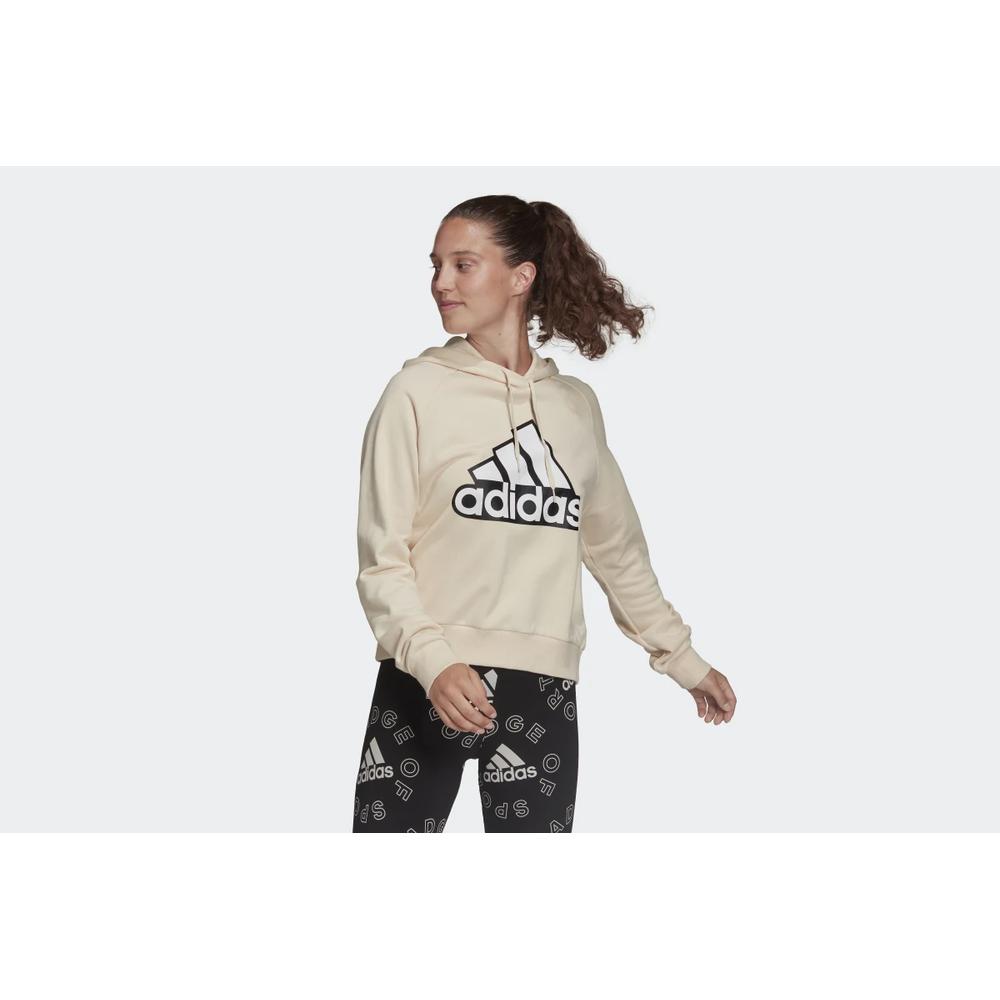 Blúza adidas Essentials Outlined Logo Hoodie HC9179 - béžové