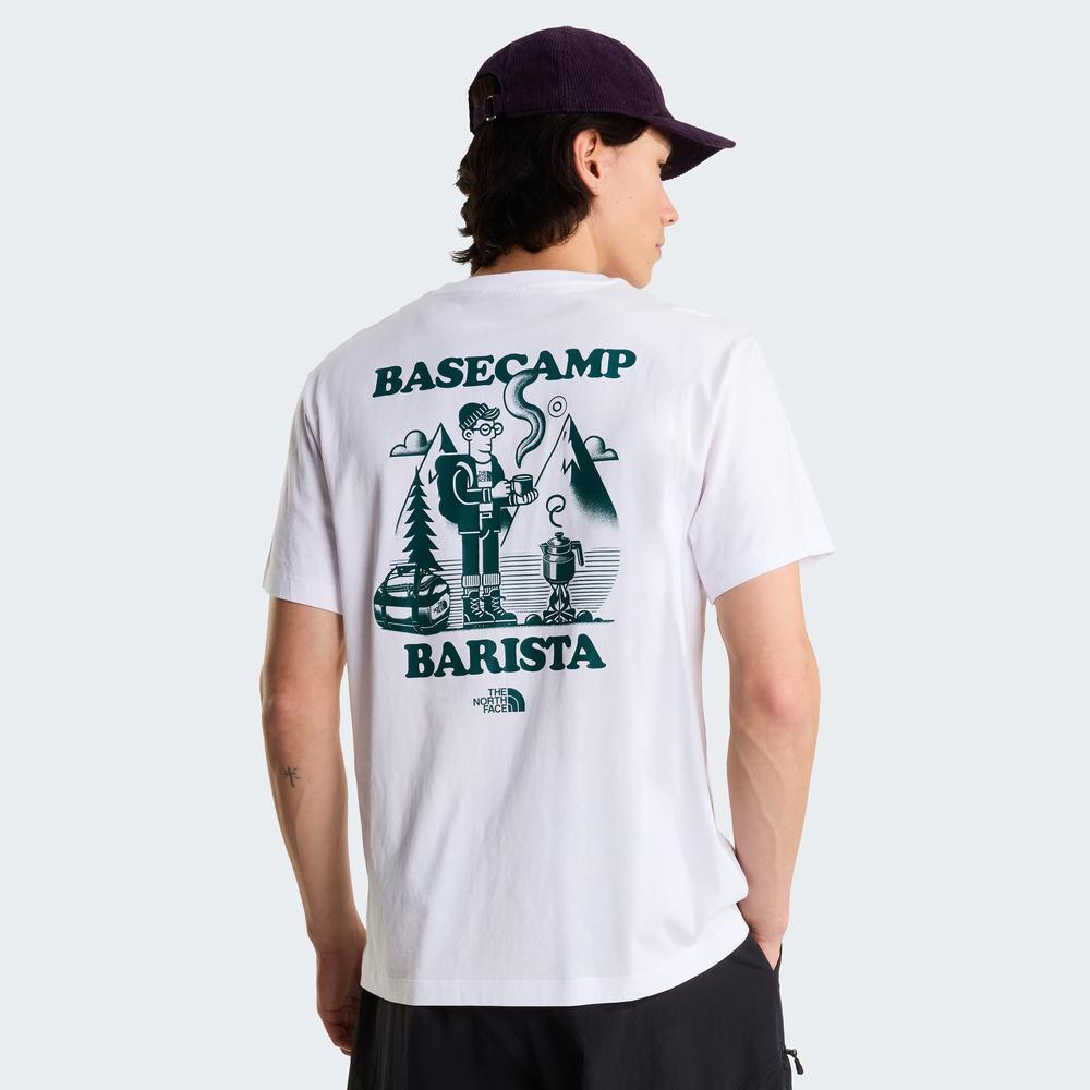 Tričko pánske The North Face Basecamp Barista 0A8JAAVD91 - biele
