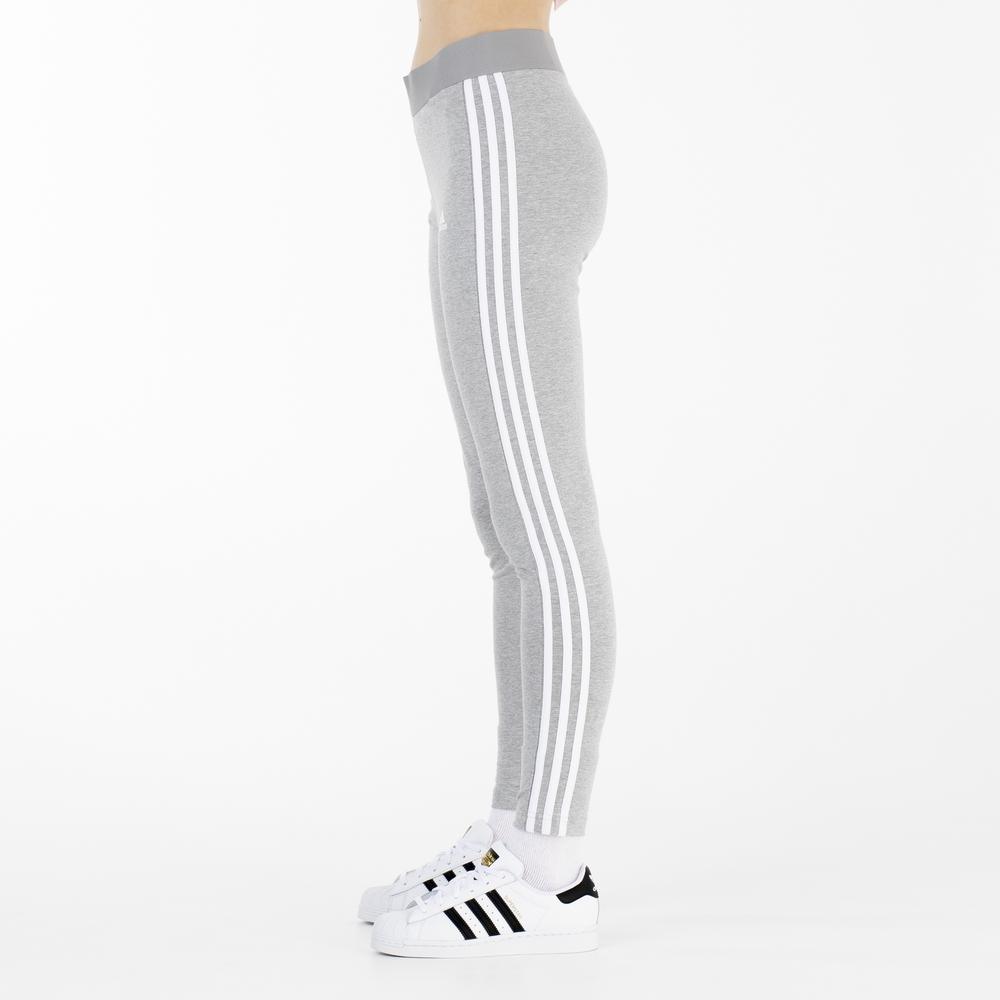 Legíny adidas Loungewear Essentials 3-Stripes Leggings GV6017 - šedý