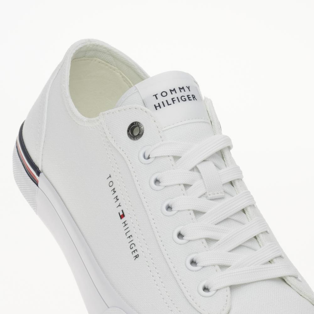 Topánky Tommy Hilfiger Corporate Vulc Canvas FM0FM04954-YBS - biele
