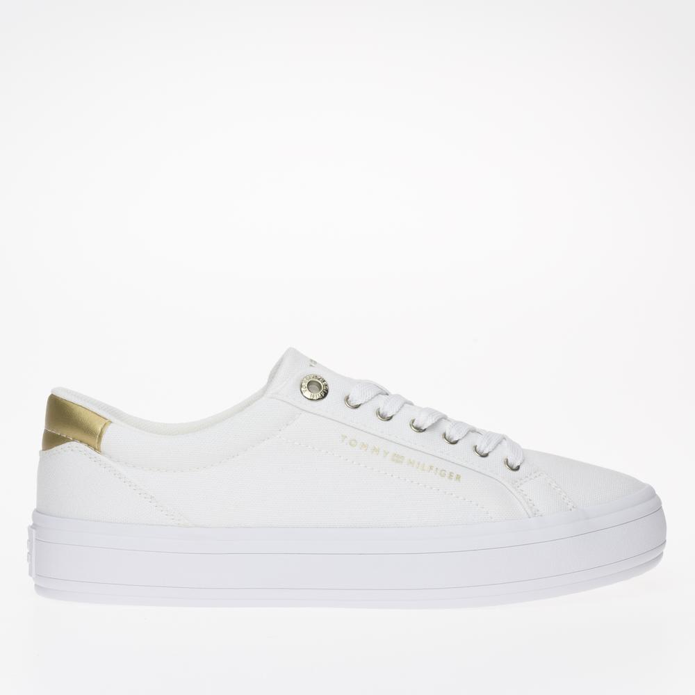 Topánky Tommy Hilfiger Essential Vulc Canvas FW0FW07682-YBS - biele