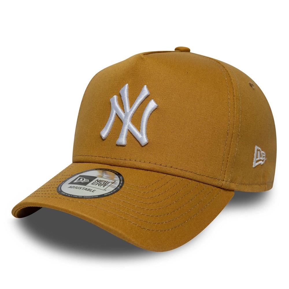 Čiapka New Era Yankees MLB League Essential Beige 9FORTY E-Frame 60771716 - žltá