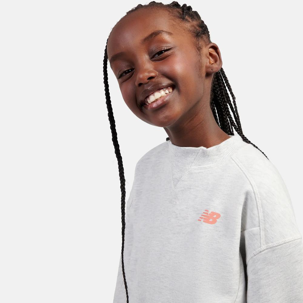 Dětské mikina New Balance LAKG0205AHH - šedý