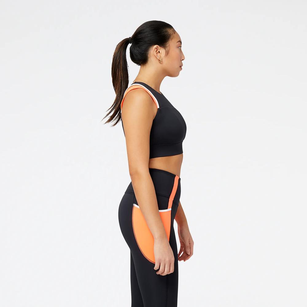 Športový top New Balance WB21110NDF - čierne