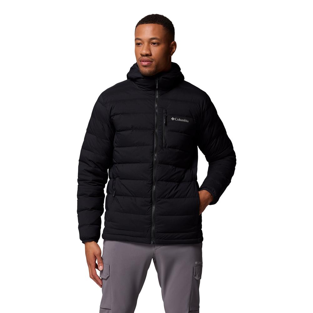 Mužský bunda Columbia Peak Down Hooded 2133972010 - čierne