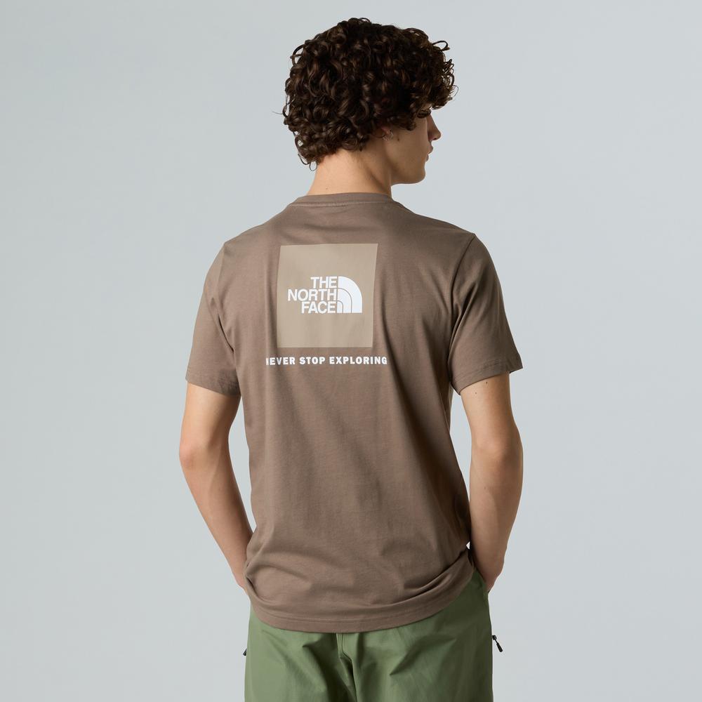 Pánske tričko The North Face Redbox 0A87NPE1Q1 - hnedé