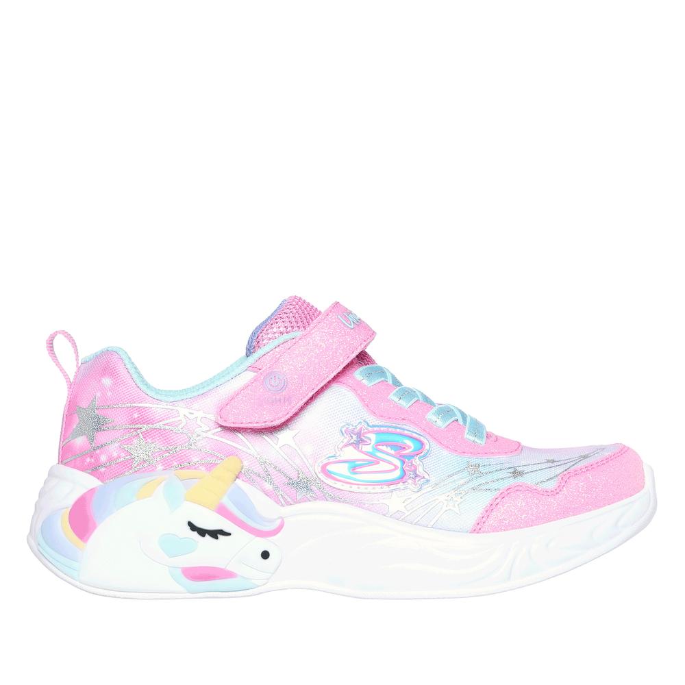Topánky Skechers S Lights Unicorn Dreams Wishful Magic 302299LPKTQ - viacfarebné