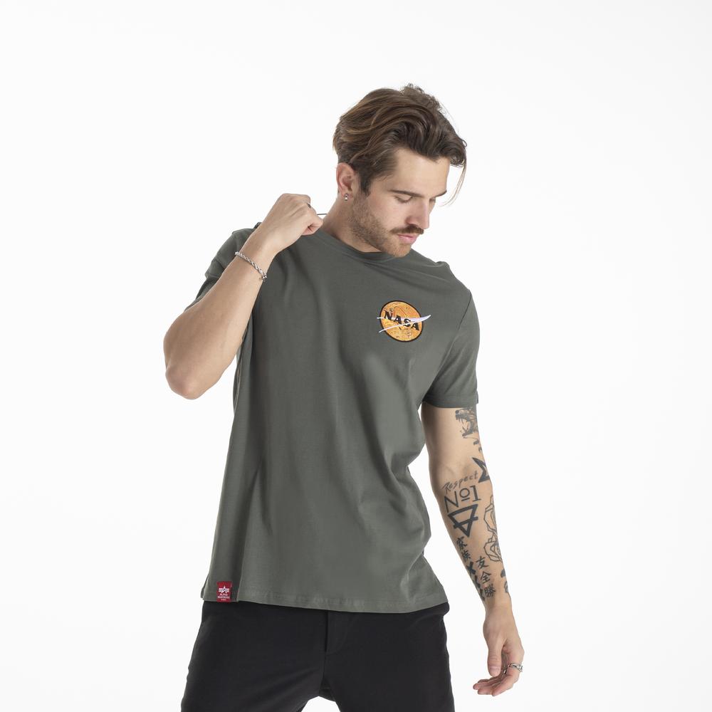 Tričko Alpha Industries NASA Davinci T 136508142 - zelené
