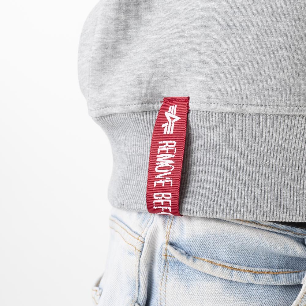 Blúza Alpha Industries Basic Sweater Small Logo 18830717 - šedý