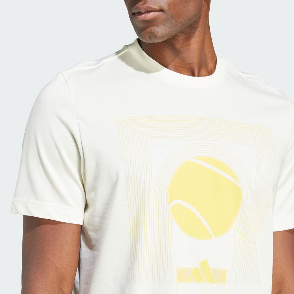 Tričko adidas Aeroready Tennis ARC De Ball IS2414 - biele