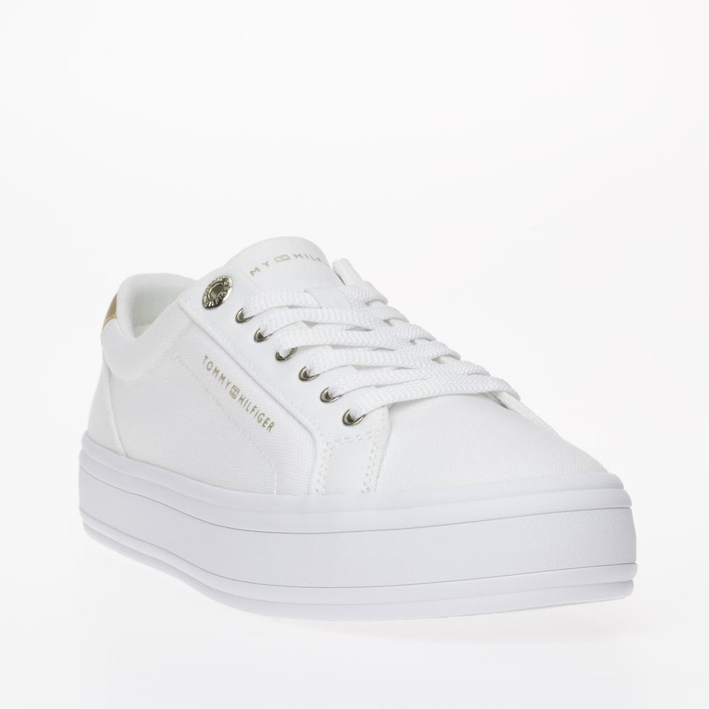 Topánky Tommy Hilfiger Essential Vulc Canvas FW0FW07682-YBS - biele