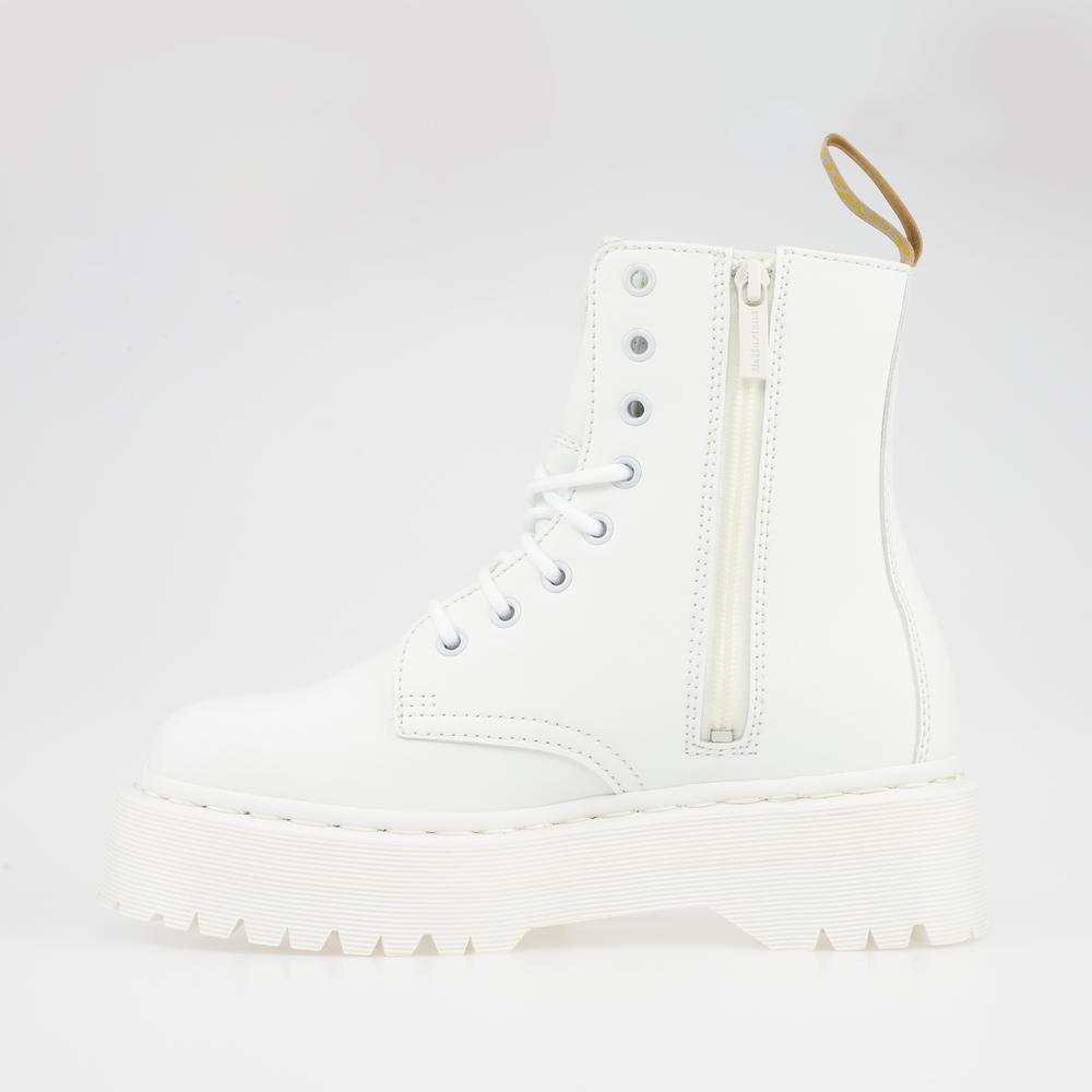 Topánky Dr. Martens Vegan Jadon II Boot Kemble Mono Platforms 27335113 - biele