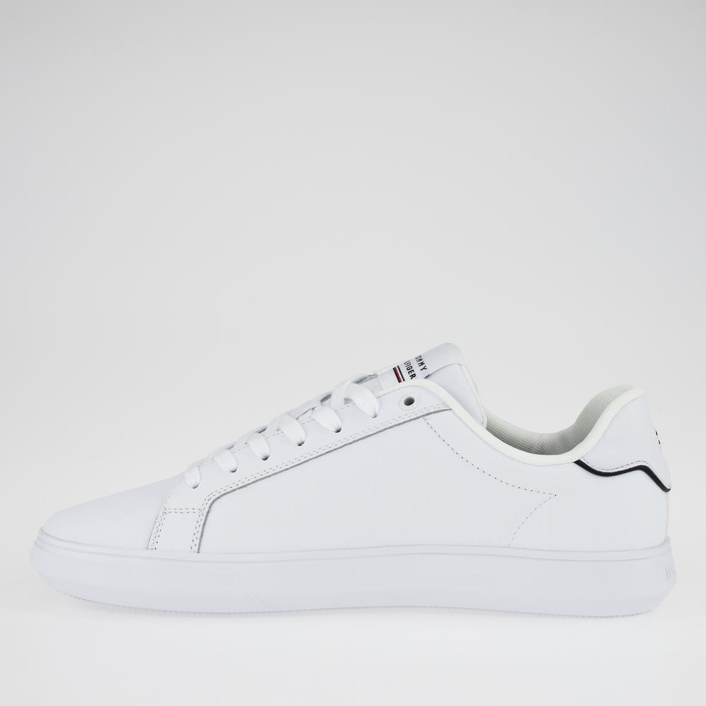 Topánky Tommy Hilfiger Corporate Leather Cup Stripes FM0FM04732-YBS - biele