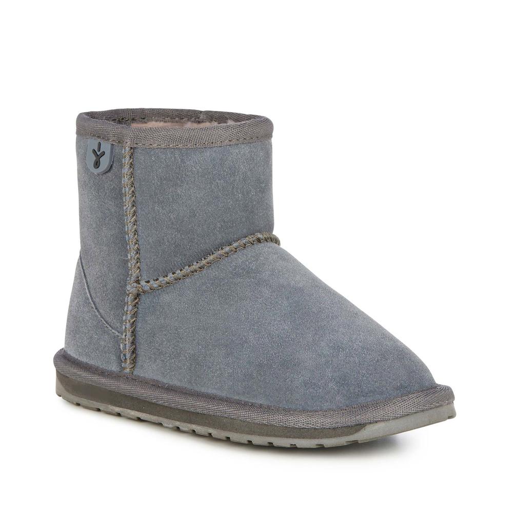Topánky Emu Australia Wallaby Mini Teens T10103CHAR - šedý