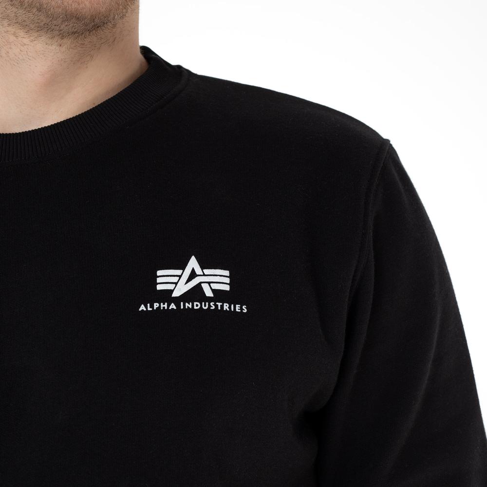 Blúza Alpha Industries Basic Sweater Small Logo 18830703 - čierne
