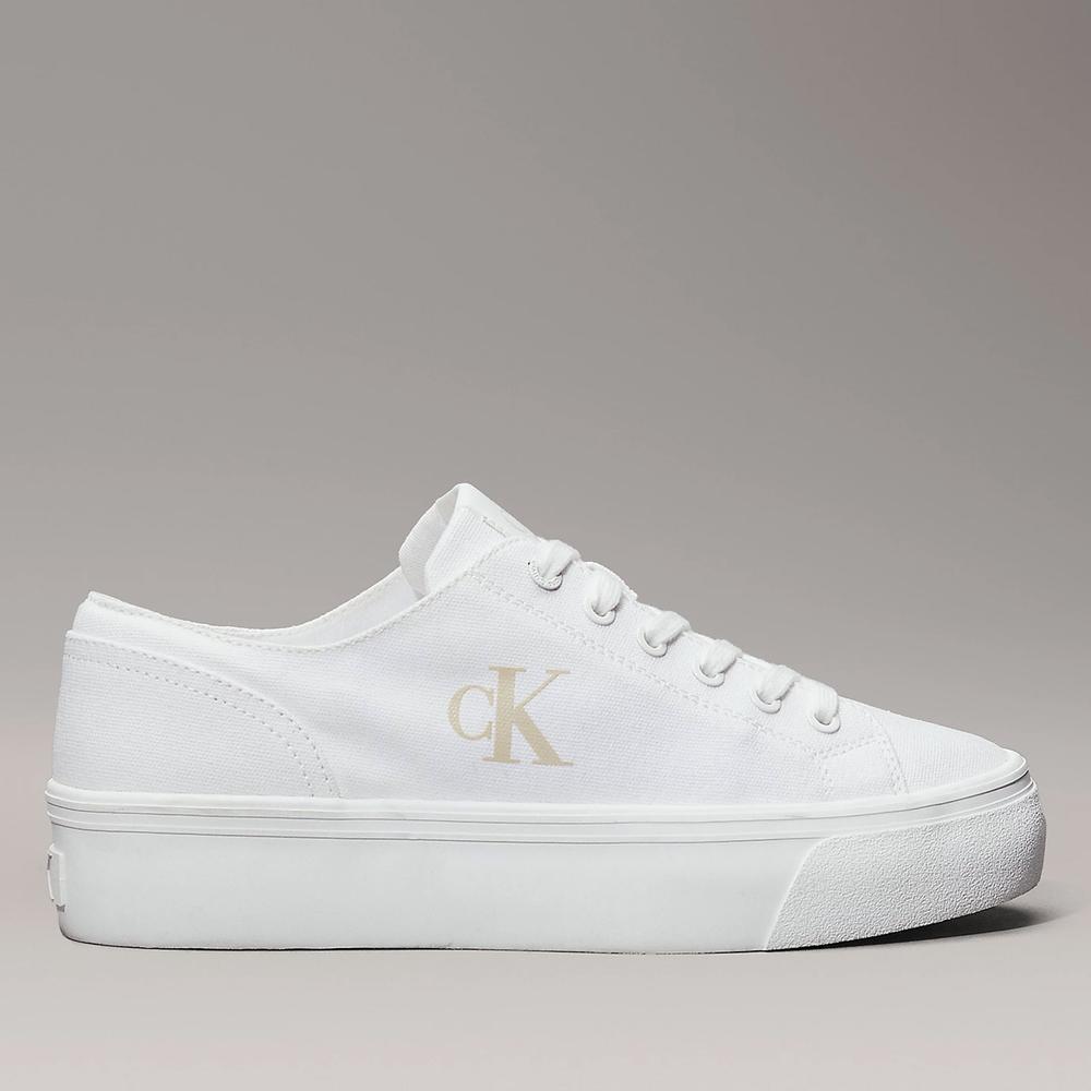 Topánky Calvin Klein Vulc Flatform Low CV MG YW0YW01763-01W - biele
