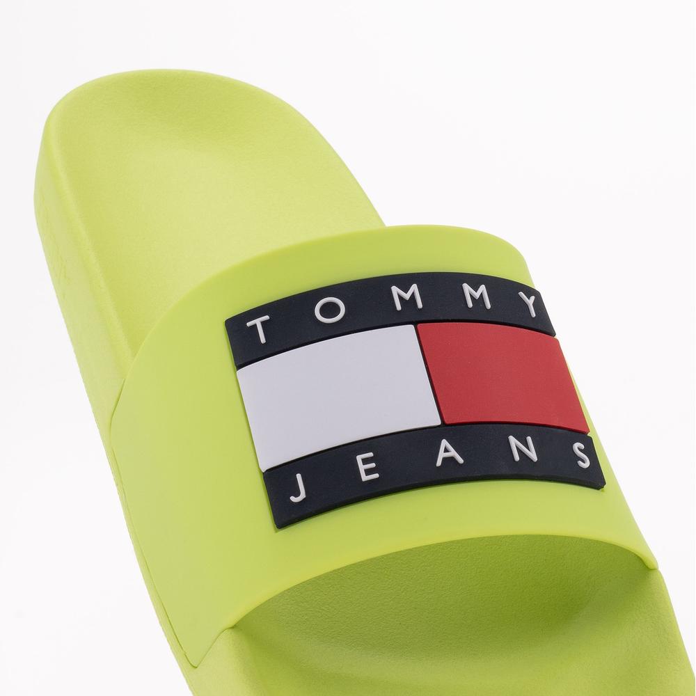 Klapky Tommy Jeans Flag Pool EN0EN02115-MSA - zelené